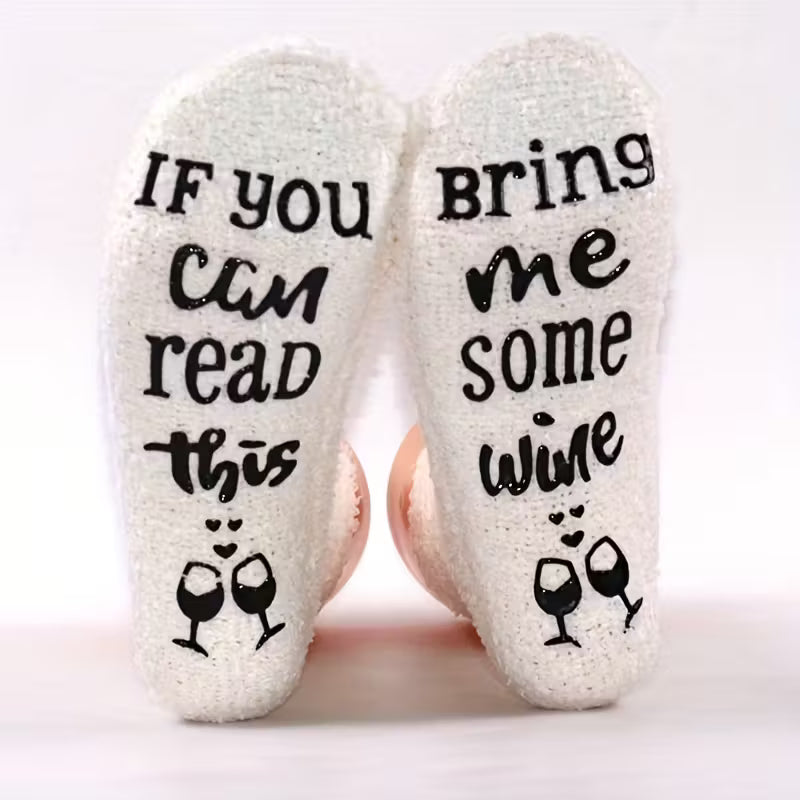 Fluffy "Bring me a glass of wine" julesokker (hvit)