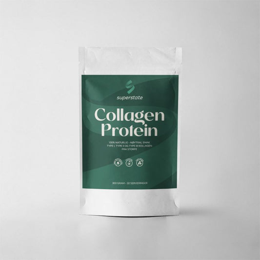 Superstate Kollagen Protein av Storfe – 3 typer kollagen – 300g