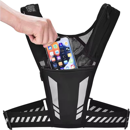 BESTSELGER! VIVOFEEL løpevest med refleks og mobillomme