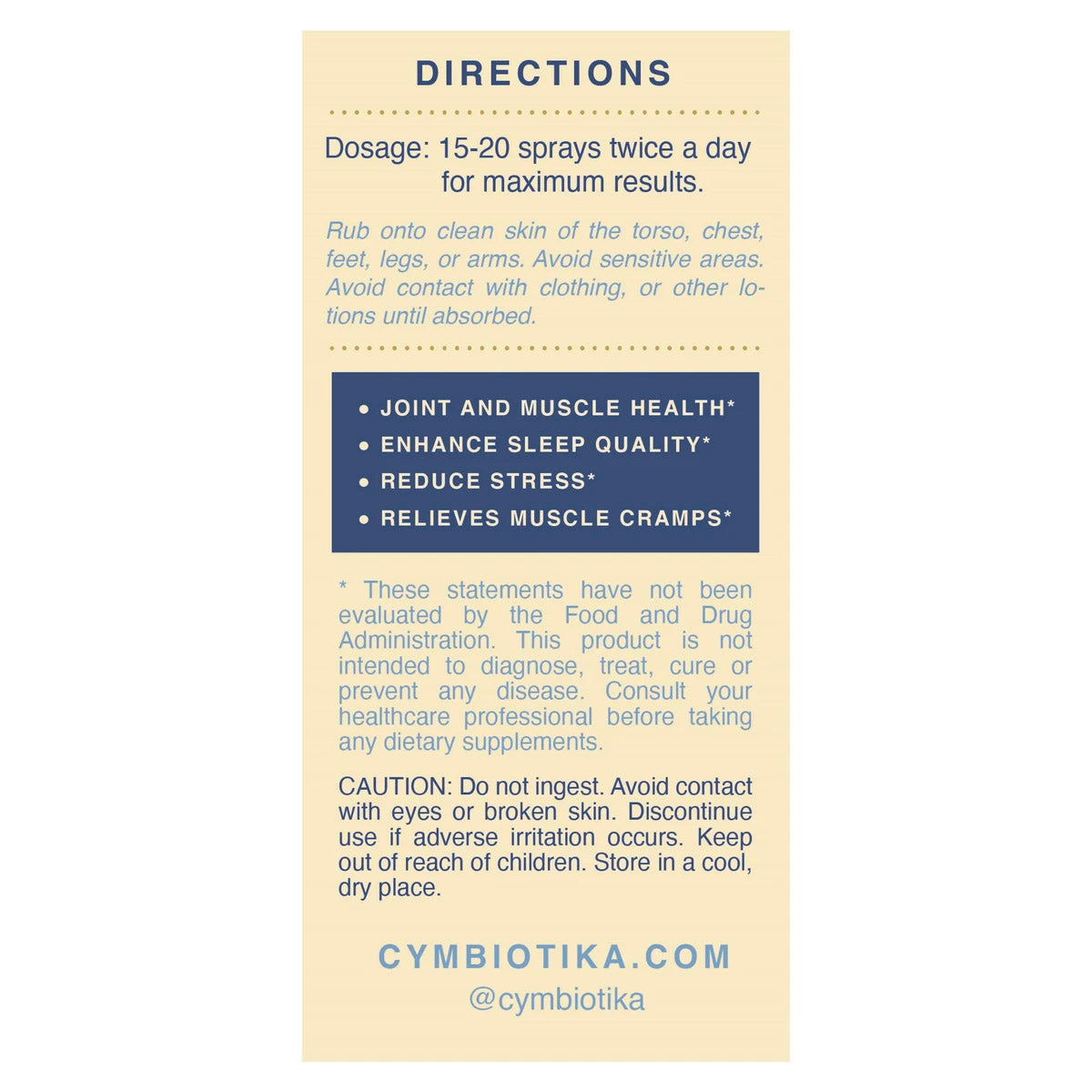 Cymbiotika – Magnesium Olje Spray – 100 ml