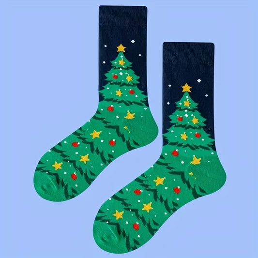 Julesokker med juletremønster