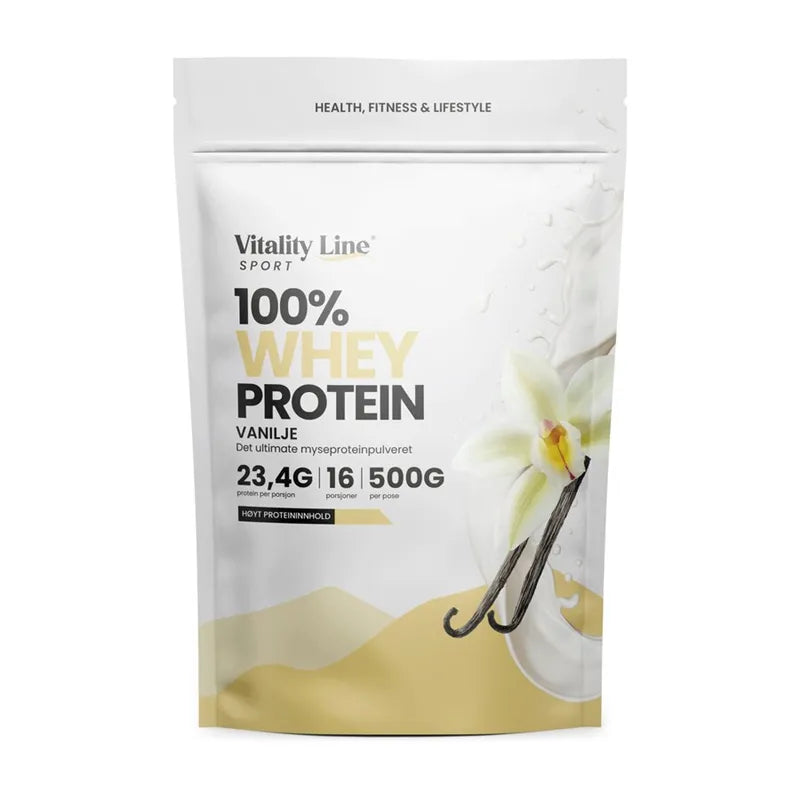 Vitality Line Sport 100% myseprotein vanilje 500 g