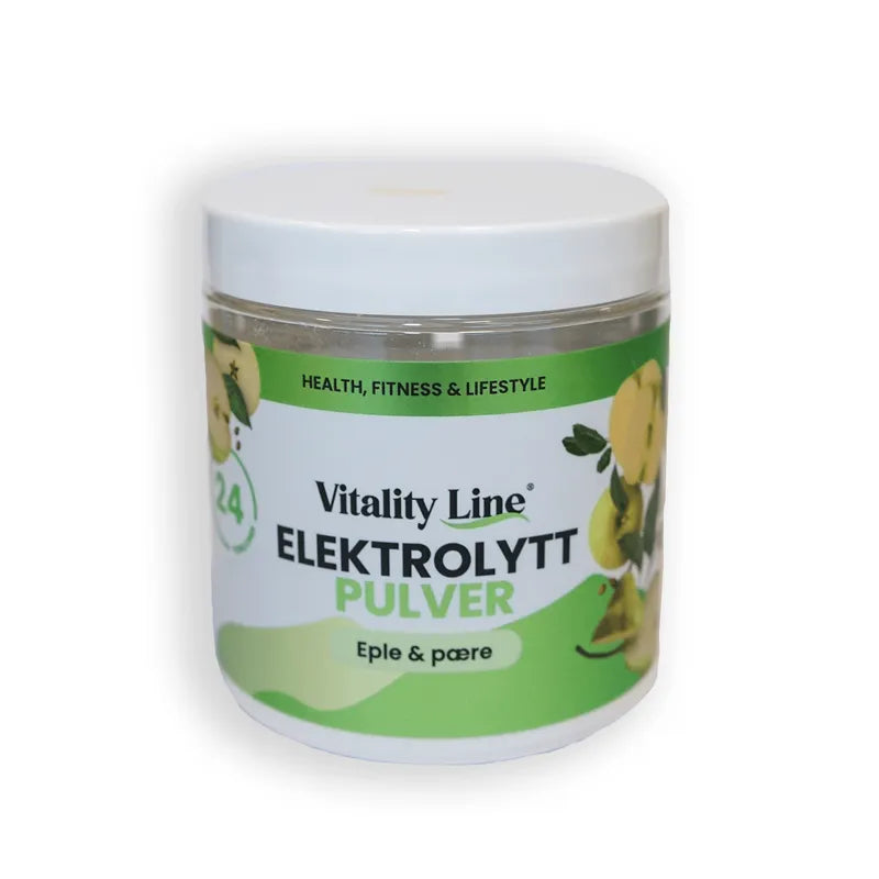 Vitality line elektrolyttpulver eple og pære 120 g