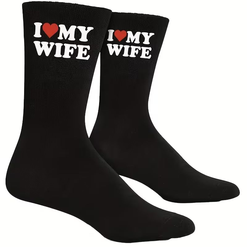 Morsomme " i love my wife" sokker