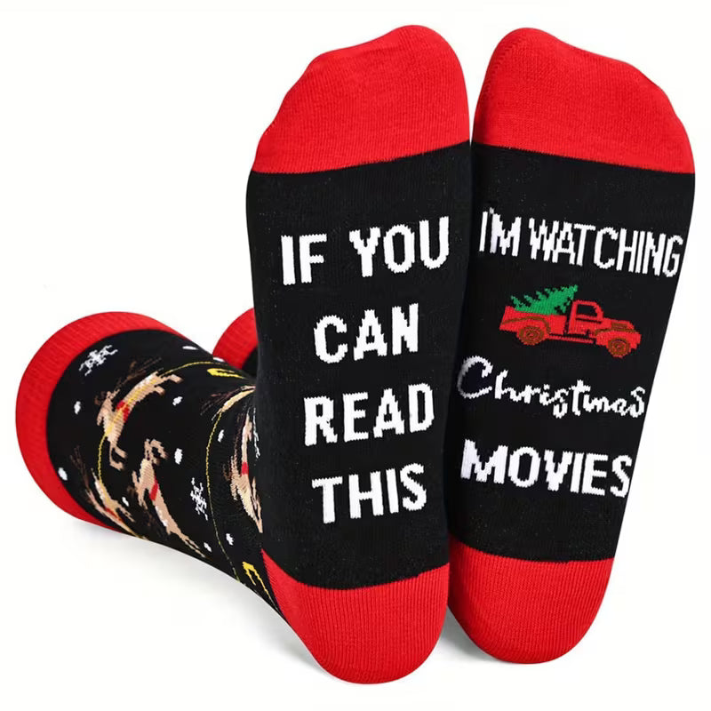 Julesokker med julefilm-motiv