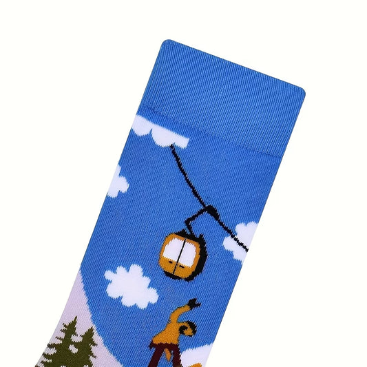 Skisokker med vintermotiv