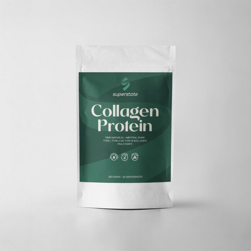 Superstate Kollagen Protein av Storfe – 3 typer kollagen – 300g