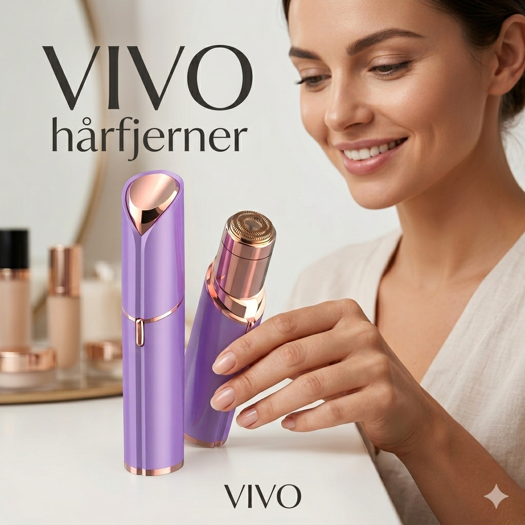 VIVO ansiktshårfjerner ( Lilla) + få gave med på kjøpet!