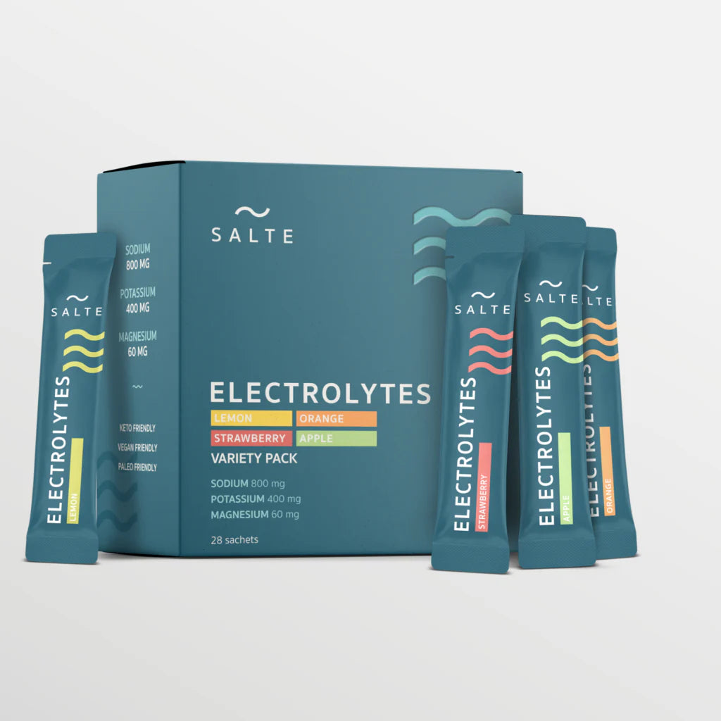 2x SALTE – Elektrolytter – Variety Pack + 4 stk reiseflasker