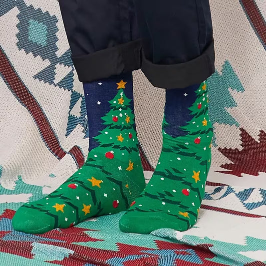 Julesokker med juletremønster
