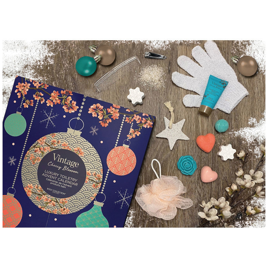 Technic Vintage Cherry Blossom Luksus Toalettartikler Adventskalender